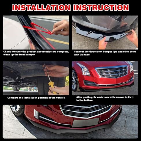 Front Bumper Lip Compatible with 23-25 for Toyota Corolla Sedan Hybrid SE/Hybrid XSE 20-25 for Toyota Corolla Hatchback SE/XSE Glossy Black Front Lip in Kuwait