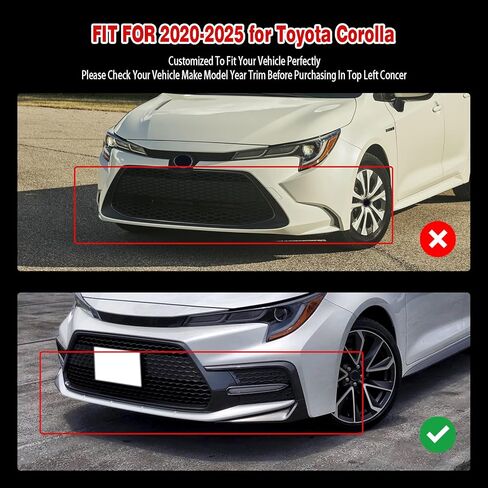 Front Bumper Lip Compatible with 23-25 for Toyota Corolla Sedan Hybrid SE/Hybrid XSE 20-25 for Toyota Corolla Hatchback SE/XSE Glossy Black Front Lip in Kuwait