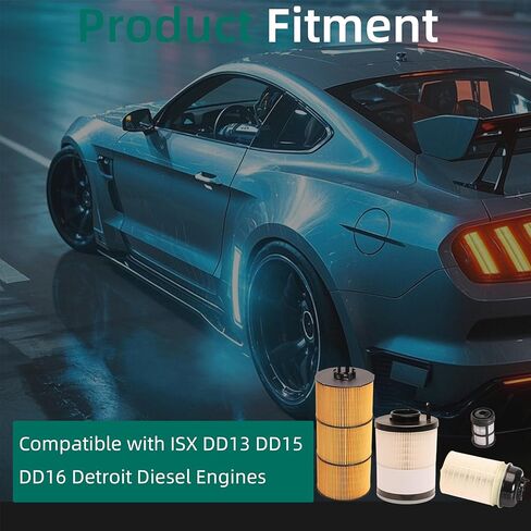 FS20083 فلتر فاصل مياه الوقود LF17511 فلتر الزيت وفلتر الوقود PF9908 متوافق مع محركات الديزل ISX DD13 DD15 DD16 ديترويت، OE FS20083 LF17511 PF9908 in Saudi Arabia