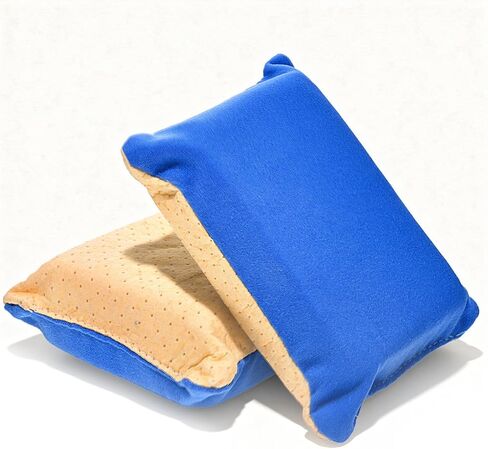 2 PCS Car Window Defogger Sponge, Absorbent Car Windshield Cleaner Inside Reusable Mirrors Window Glass Defogging Sponge for Auto Glass Fog and Steam Removal Non-Scratch Cleaning (Blue+Yellow) in Saudi Arabia
