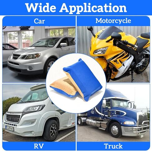 2 PCS Car Window Defogger Sponge, Absorbent Car Windshield Cleaner Inside Reusable Mirrors Window Glass Defogging Sponge for Auto Glass Fog and Steam Removal Non-Scratch Cleaning (Blue+Yellow) in Saudi Arabia