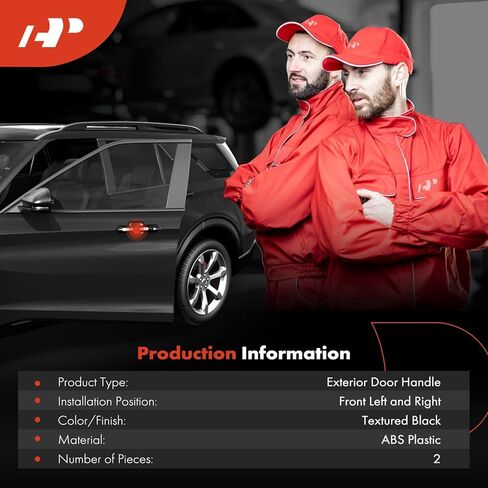 A-Premium Outside Exterior Door Handles Compatible with Nissan Sentra 1982-1986, Pathfinder 1987-1995, Pickup 1995-1997, 720 1986, D21 1986-1994, Textured Black, 2-PC Set, Front Side in Saudi Arabia