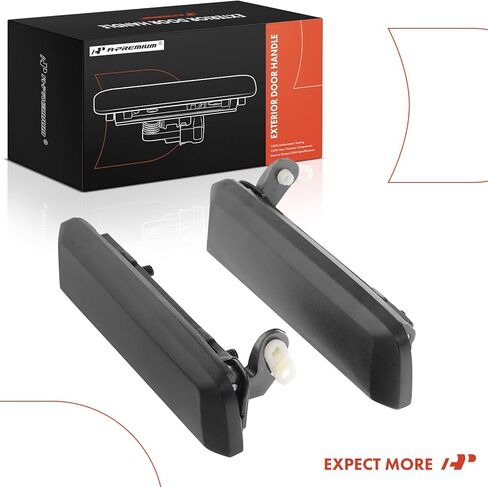 A-Premium Outside Exterior Door Handles Compatible with Nissan Sentra 1982-1986, Pathfinder 1987-1995, Pickup 1995-1997, 720 1986, D21 1986-1994, Textured Black, 2-PC Set, Front Side in Saudi Arabia