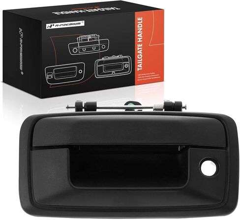A-Premium Tailgate Handle Liftgate Latch Handle with Keyhole Compatible with Chevrolet Silverado 1500 2014-2015, Silverado 2500 3500 HD 2015 & GMC Sierra 1500, Sierra 2500 3500 HD, Textured Black in Saudi Arabia