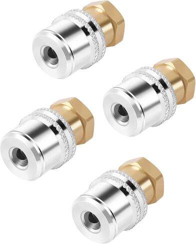 GONESON Tire Inflator Nozzle with Clip, Air Chuck Quick Connect for Tire Inflation, Tire Air Chuck with 8V1 Standard Thread,(Pack of 4pcs) in Saudi Arabia