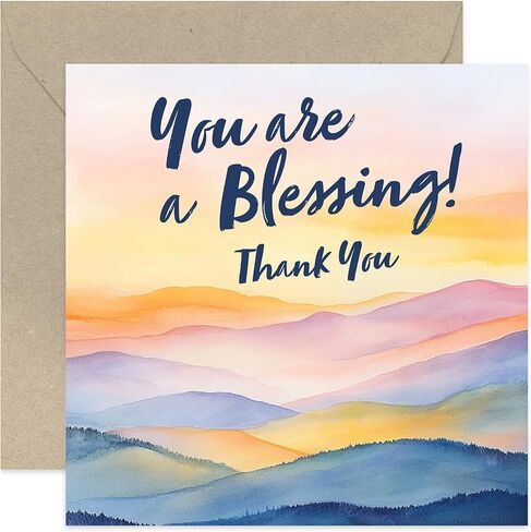 You Are A Blessing Greeting Card for Men and Women - Religious Thank You Card - Gift for Him Her - Faith Greeting Cards - Beautiful Design - For Son Daughter Husband Wife Best Friend Mum Dad in Saudi Arabia