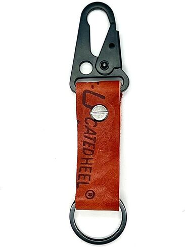 Baseball Glove Leather Keychain with Carabiner Clip, Black Metal Hook in Saudi Arabia