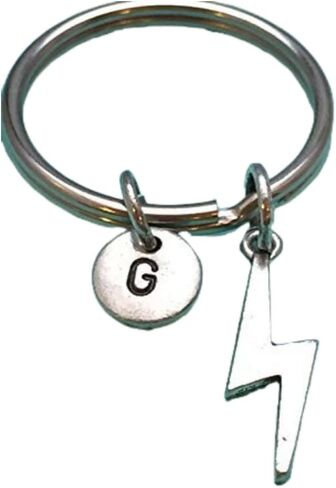 Lightning keychain, lightning bolt, personalized, initial, bolt in Kuwait