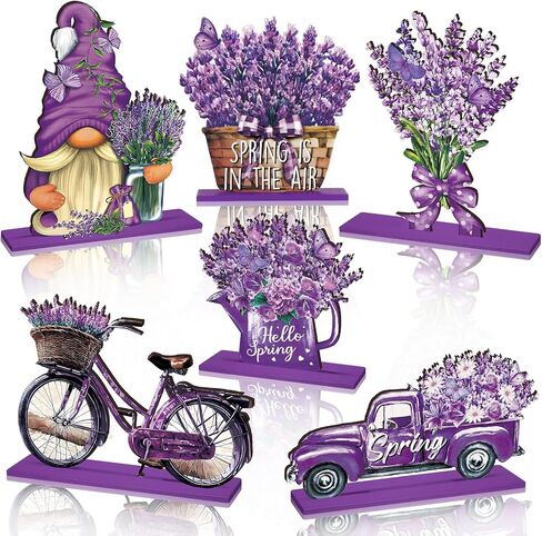 Bememo 6 Pcs Hello Spring Table Decorations Wooden Tulip Tiered Tray Decor Pastel Flower Truck Block Sign Table Centerpieces Farmhouse Freestanding Tabletop for Easter Home Restaurant Office Party in Saudi Arabia
