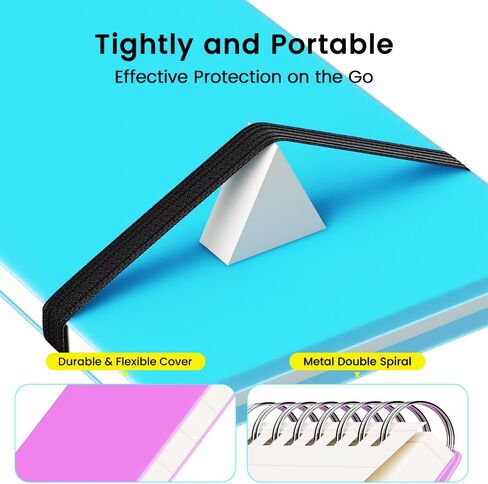 BEYONG دفتر يوميات صغير للجيب، مفكرة صغيرة حلزونية دفاتر ملاحظات للعمل ومدرسة التمريض (وردي، 3x5) in Kuwait