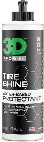 3D Tire Shine - No Grease, No Mess Tire Dressing - Thick, Water-Based Formula Easy Application 16oz in Kuwait