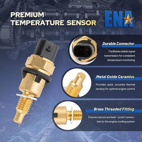 ENA Engine Coolant Temperature Sensor Compatible with Chevy Chevrolet Blazer Camaro GMC Acadia Canyon Cadillac XT5 Buick Lacrosse 2.0L 3.0L l4 V6 2016 2017 2018 2019 2020 2021 Replaces TX281 12650595 in Saudi Arabia
