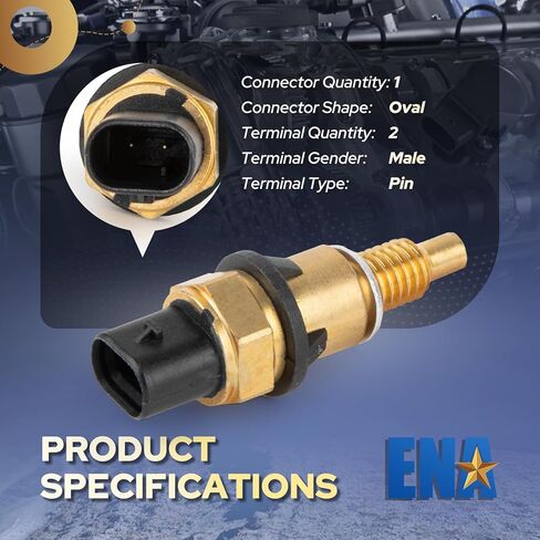 ENA Engine Coolant Temperature Sensor Compatible with Chevy Chevrolet Blazer Camaro GMC Acadia Canyon Cadillac XT5 Buick Lacrosse 2.0L 3.0L l4 V6 2016 2017 2018 2019 2020 2021 Replaces TX281 12650595 in Saudi Arabia