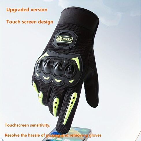 Mountain Bike Gloves for Men Knuckle Guard Padded Men's Cycling Gloves Breathable for Dirt Riding, Road Racing, Cycling, Climbing Work Outdoor Sports in Saudi Arabia