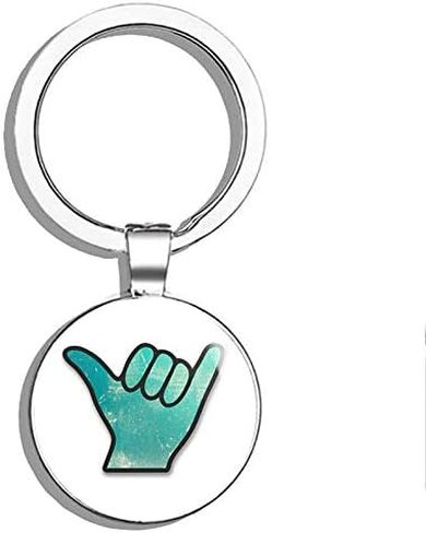 شاكا سيرفر اليد جولة الصلب المعادن مفتاح سلسلة المفاتيح حلقة مزدوجة من جانب التصميم in Saudi Arabia