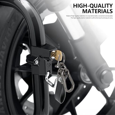 Leather Motorcycle & Car Keychain with Zinc Alloy Rings & Anti Lost D-Ring Kits for Men & Women Accessories in Saudi Arabia