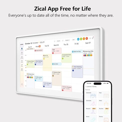 تقويم رقمي، تقويم إلكتروني لمخطط الحائط مقاس 15.6 بوصة ومخطط المهام، شاشة تفاعلية ذكية تعمل باللمس لجداول الأسرة، رائعة لتنظيم روتينك، يمكن تركيبها على الحائط والمكتب باللون الأبيض in Kuwait