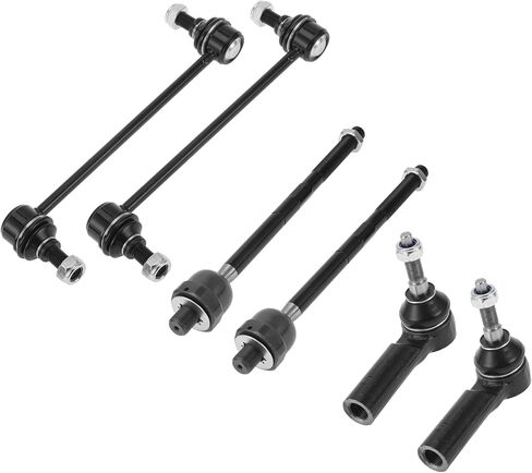X AUTOHAUX 6pcs Front Suspension Kit Inner Outer Tie Rod End Front Sway Bar Link for Ford for Mustang 2015-2019 No.ES801352/EV801343/K750798 in Saudi Arabia