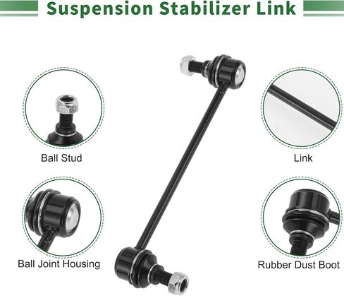 X AUTOHAUX 6pcs Front Suspension Kit Inner Outer Tie Rod End Front Sway Bar Link for Ford for Mustang 2015-2019 No.ES801352/EV801343/K750798 in Saudi Arabia