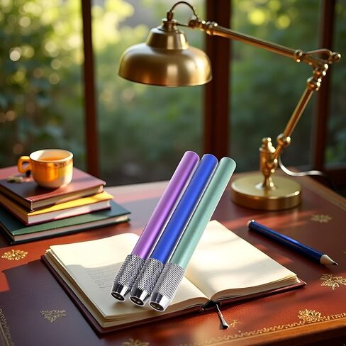 3Pcs Random Pencil Extender Holder,Metal Pencil Lengthened Extender Holder Holders and Pen Holders Desk Supplies Holders and Dispensers in Kuwait