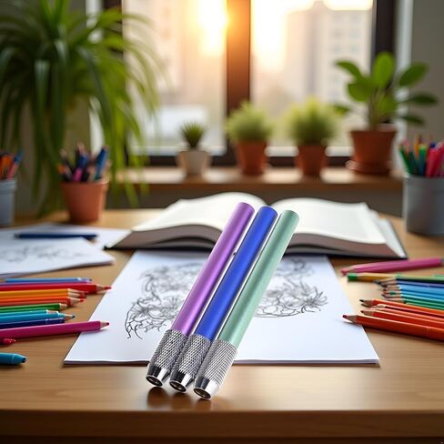 3Pcs Random Pencil Extender Holder,Metal Pencil Lengthened Extender Holder Holders and Pen Holders Desk Supplies Holders and Dispensers in Kuwait