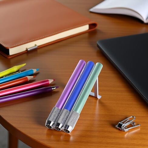 3Pcs Random Pencil Extender Holder,Metal Pencil Lengthened Extender Holder Holders and Pen Holders Desk Supplies Holders and Dispensers in Kuwait