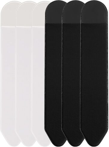 Adhesive Elastic Pen Holders, 6 Pack (3 White + 3 Black) — Nylon Stick-On Pencil Loops for Notebooks, Tablets & Desks, Compatible with Apple Pencil & Stylus in Kuwait