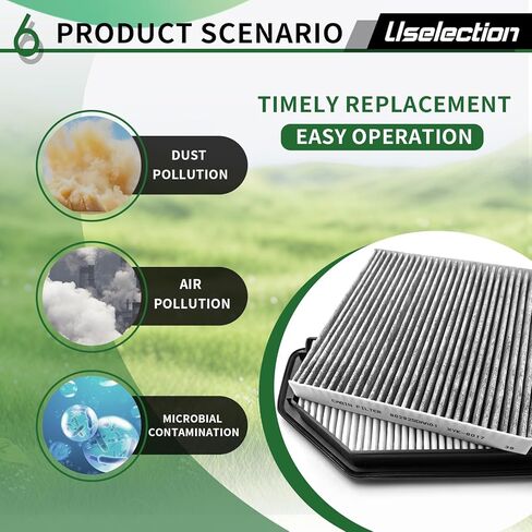Engine & Cabin Air Filter with Activated Set for Odyssey (2011-2017 3.5L Gas) Replaces 17220-RV0-A00, 80292-SDA-A01, CA11042, SA11042 in Kuwait