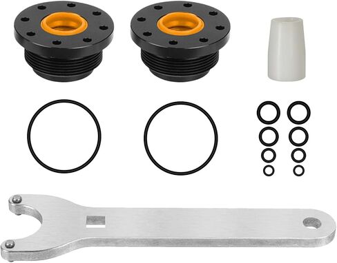 Seal Kit Replacement for Seastar HC5345 Front Mount Hydraulic Steering Cylinder Seal Kit with Pin Wrench, Compatible with HC5340-HC5344, HC6750, HC6751 Models, Black and Orange in Saudi Arabia