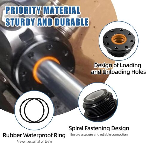 Seal Kit Replacement for Seastar HC5345 Front Mount Hydraulic Steering Cylinder Seal Kit with Pin Wrench, Compatible with HC5340-HC5344, HC6750, HC6751 Models, Black and Orange in Saudi Arabia