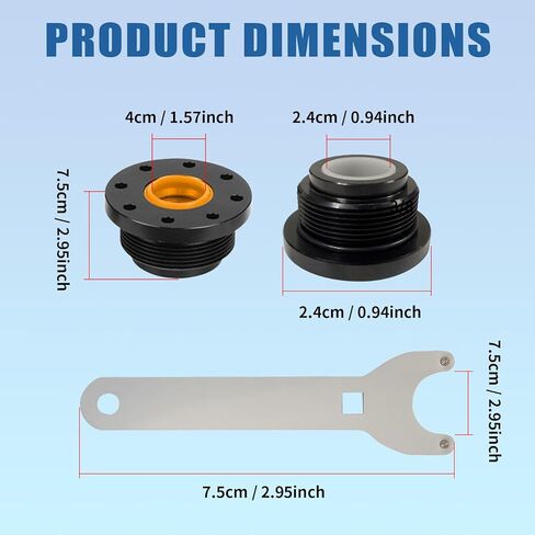 Seal Kit Replacement for Seastar HC5345 Front Mount Hydraulic Steering Cylinder Seal Kit with Pin Wrench, Compatible with HC5340-HC5344, HC6750, HC6751 Models, Black and Orange in Saudi Arabia