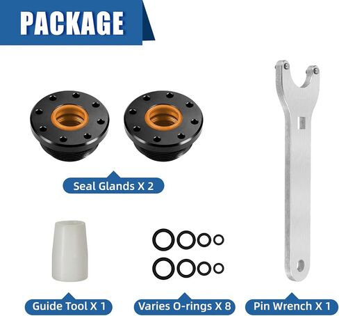 Seal Kit Replacement for Seastar HC5345 Front Mount Hydraulic Steering Cylinder Seal Kit with Pin Wrench, Compatible with HC5340-HC5344, HC6750, HC6751 Models, Black and Orange in Saudi Arabia