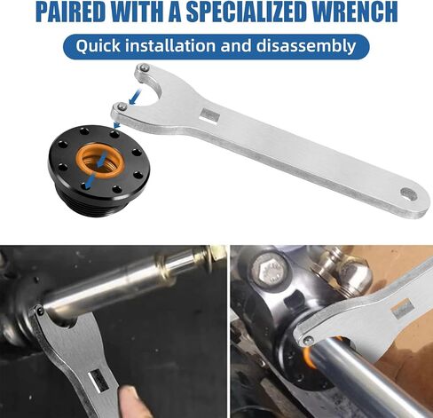 Seal Kit Replacement for Seastar HC5345 Front Mount Hydraulic Steering Cylinder Seal Kit with Pin Wrench, Compatible with HC5340-HC5344, HC6750, HC6751 Models, Black and Orange in Saudi Arabia