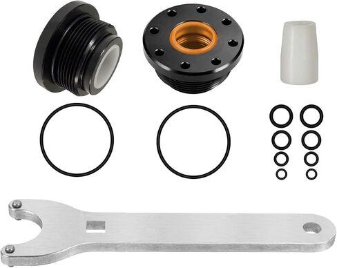 Seal Kit Replacement for Seastar HC5345 Front Mount Hydraulic Steering Cylinder Seal Kit with Pin Wrench, Compatible with HC5340-HC5344, HC6750, HC6751 Models, Black and Orange in Saudi Arabia