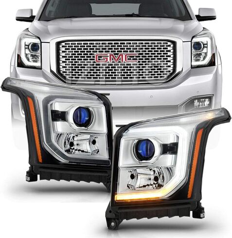 ACANII - For [Halogen Model] 2015-20120 GMC Yukon XL SLT|SLE OE Style LED DRL Projector Headlights Headlamps Left+Right in Saudi Arabia