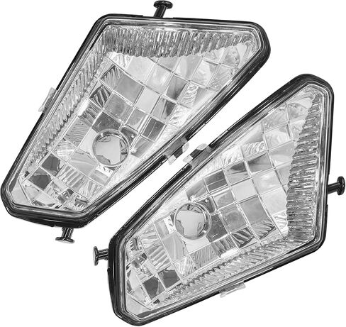 Caltric Left And Right Headlight with Bulb Compatible with Polaris Hawkeye 300 4X4 2X4 2006 2007-2011 in Saudi Arabia