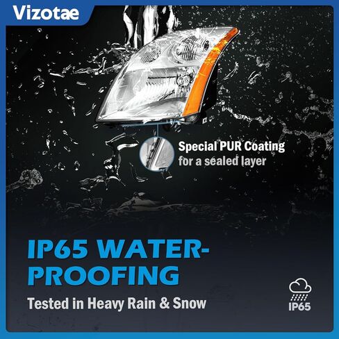 Headlights Assembly for 2007-2009 Nissan Sentra 4-Door Halogen Headlamp Replacement, High/Low Beam W/Bulbs, Driver & Passenger Side in Kuwait