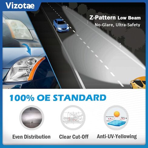 Headlights Assembly for 2007-2009 Nissan Sentra 4-Door Halogen Headlamp Replacement, High/Low Beam W/Bulbs, Driver & Passenger Side in Kuwait