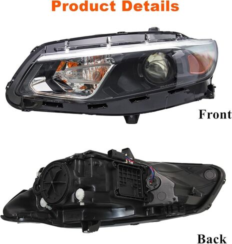Halogen Headlight Headlamp Assembly Compatible with 2016 2017 2018 Chevy Malibu Driver and Passenger Side Bulbs are Included Plug and Play in Saudi Arabia