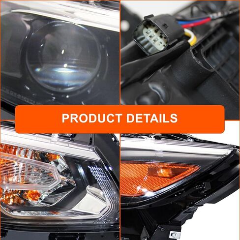 Halogen Headlight Headlamp Assembly Compatible with 2016 2017 2018 Chevy Malibu Driver and Passenger Side Bulbs are Included Plug and Play in Saudi Arabia