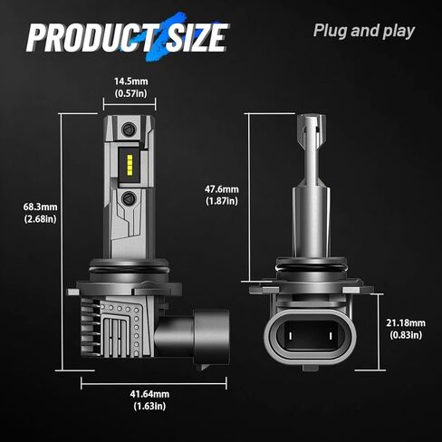 𝟗𝟎𝟎𝟲 𝟗𝟎𝟎𝟓 Light Bulbs 1:1 Design Plug and Play, IP68 Waterproof, Pack of 4 in Saudi Arabia