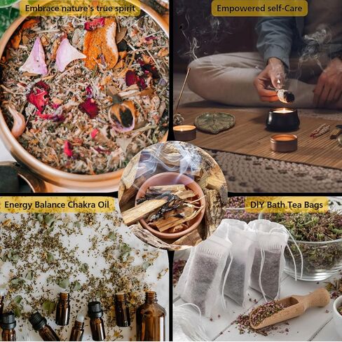 30 Pcs Witchcraft Herbs for Spell Jars, Premium Dried Flowers Apothecary Kit for Wiccan Supplies, Rituals & Manifestation, Beginner Witch Stuff (10g/Bag) in Kuwait