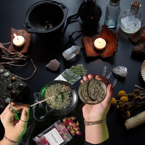 30 Pcs Witchcraft Herbs for Spell Jars, Premium Dried Flowers Apothecary Kit for Wiccan Supplies, Rituals & Manifestation, Beginner Witch Stuff (10g/Bag) in Kuwait