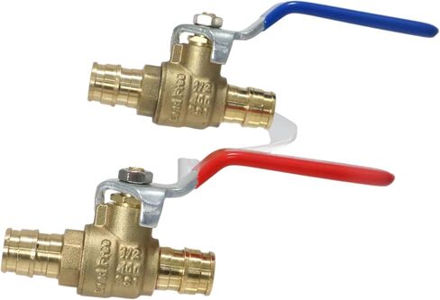 1/2" Pex A Expansion Ball Valve, Red/Hot and Blue/Cold 29-5-1&2 (10) in Saudi Arabia