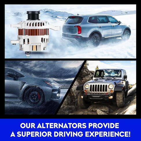 New Alternator for Jeep Compass Patriot 2.0L 2.4L 07-16, for Chrysler 200 11-13 2.4L, for Sebring 07-10 2.4L, for Avenger 08-13 2.4L, for Caliber 07-12, 12V 115A 6-Groove Clutch Pulley, 11231N in Saudi Arabia