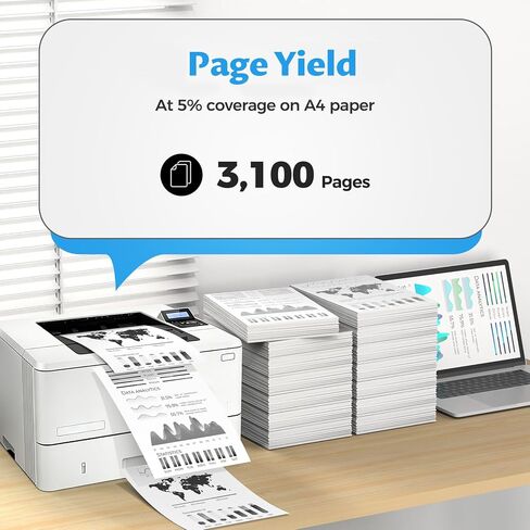 خرطوشة حبر 26A متوافقة مع خرطوشة الحبر الأسود HP 26A CF226A 26X CF226X تعمل لطابعات Laser Jet Pro MFP M426fdw، M426fdn، M402dn، M402dne، M402dw، M402n، M426، M402 Series، عبوتان in Kuwait