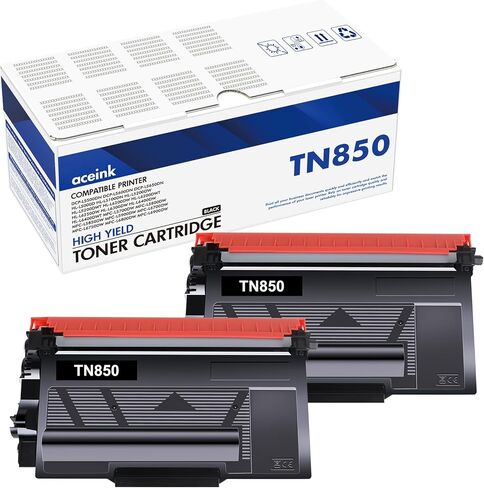 TN-850 Toner Cartridge 2-Pack Compatible for Brother TN850 Black Toner Cartridge TN 850 for HL-L6200DW MFC-L5850DW MFC-L5900DW MFC-L5700DW HL-L5100DN MFC-L6800DW Printer Ink in Kuwait