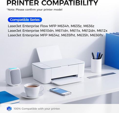 خرطوشة حبر سوداء 147A مكونة من عبوتين بديلة عالية الإنتاجية لحبر HP 147A W1470A 147X متوافق مع حبر الطابعة HP LaserJet Enterprise MFP M634 M635 M636 M610 M611 M612 الكل في واحد h z dn x fht fh in Kuwait