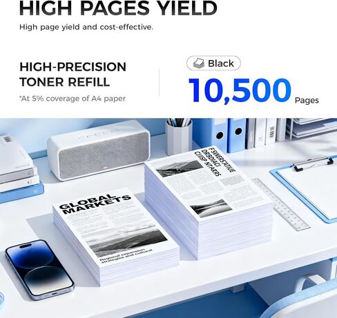 خرطوشة حبر سوداء 147A مكونة من عبوتين بديلة عالية الإنتاجية لحبر HP 147A W1470A 147X متوافق مع حبر الطابعة HP LaserJet Enterprise MFP M634 M635 M636 M610 M611 M612 الكل في واحد h z dn x fht fh in Kuwait