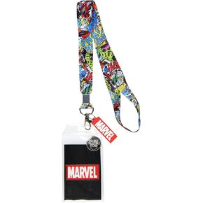 حامل شارة تعريف بحبل رسومي من Bioworld Marvel Comic Book وسحر مطاطي مقاس 2 بوصة in Kuwait